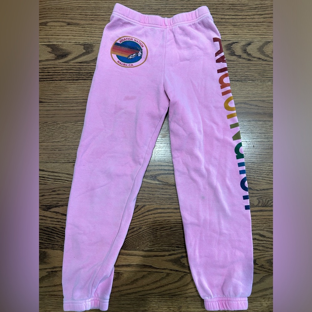Kid’s Aviator Nation Sweatpants [Size: 12, Color: Neon Pink]